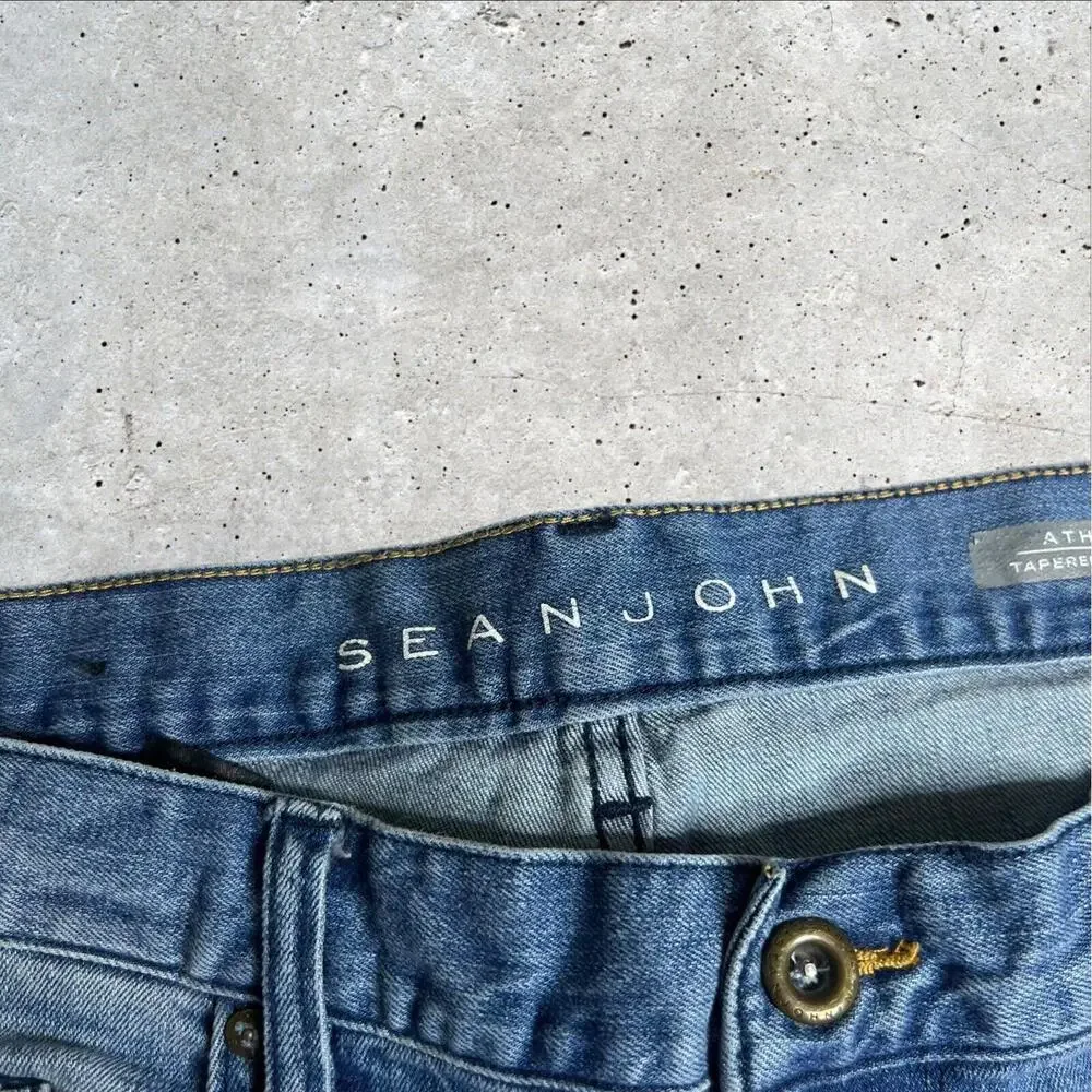 Sean John Classic Varsity Stretch‎ Denim Jeans Mens Size 38x34